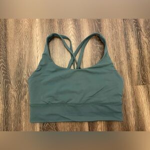 Lululemon Energy Longline Bra, size 6, Grey Eucalyptus
